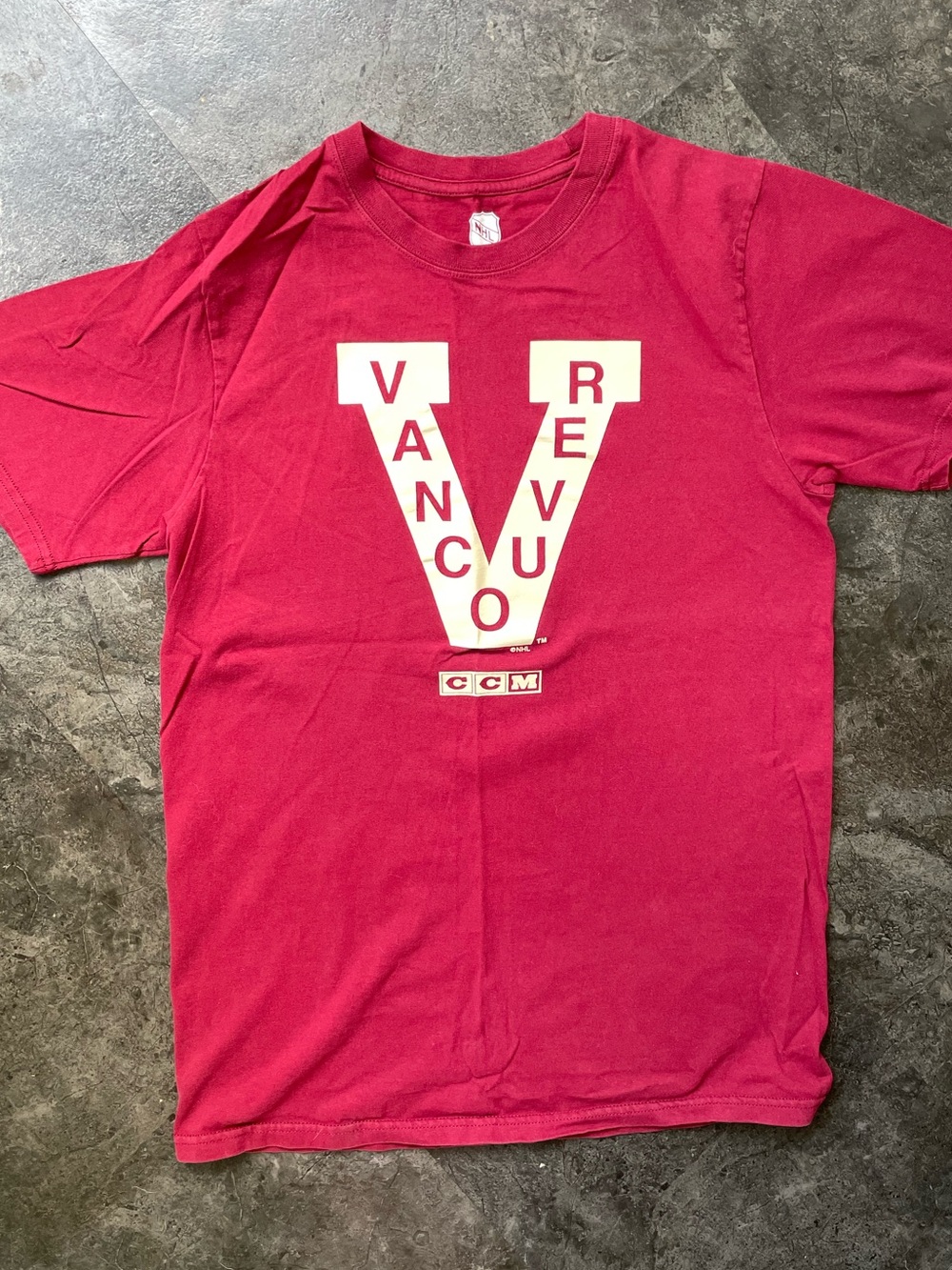 Maroon Vancouver NHL Tshirt